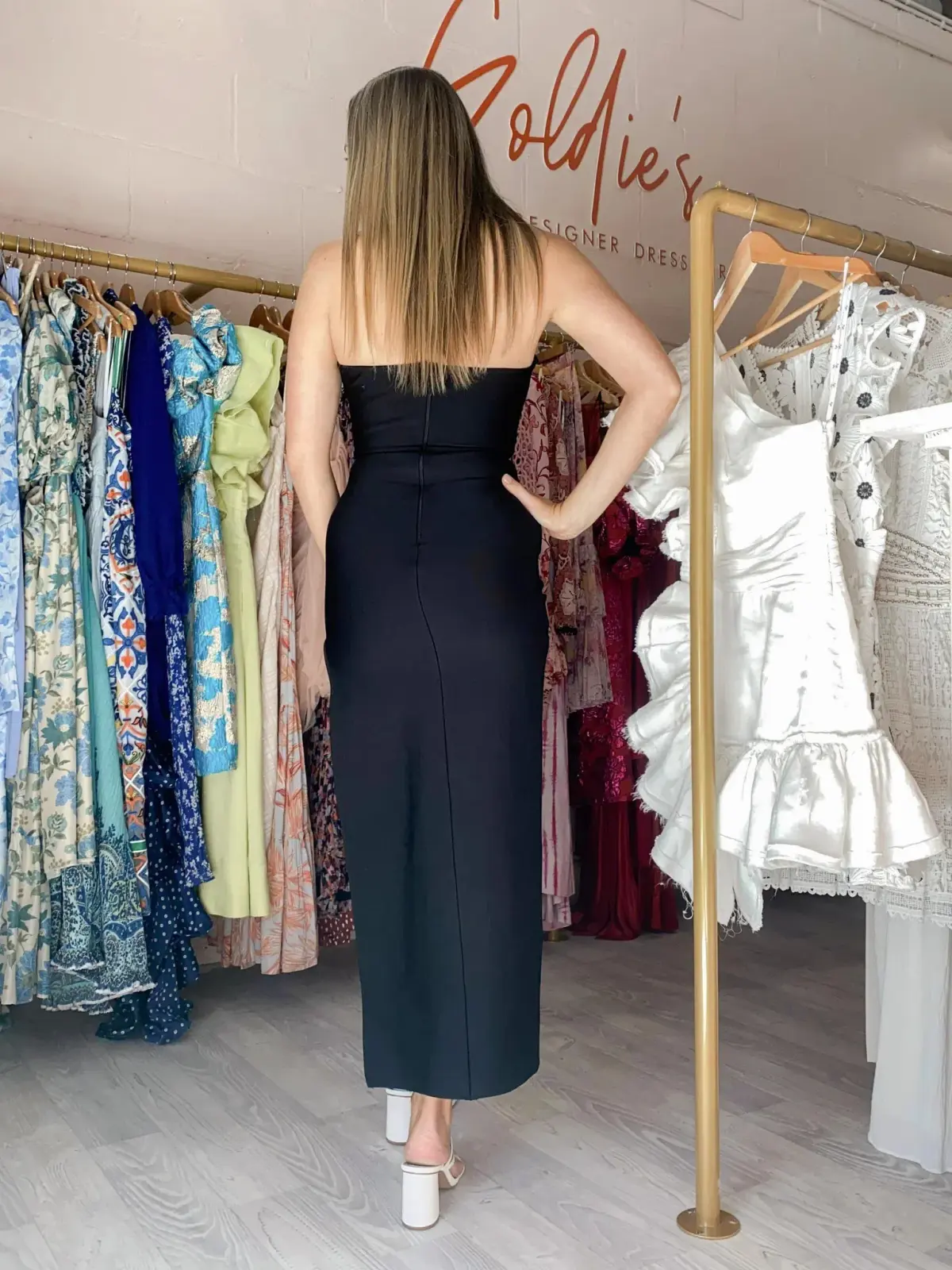 Maison Femalien Lea Maxi Dress Black Size AU 6 - Image 4
