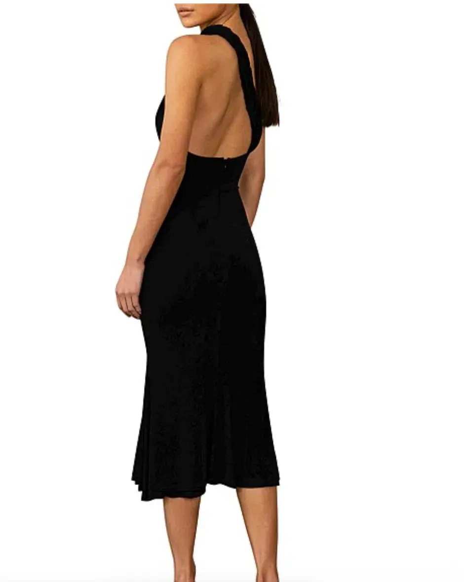 Misha Dune Midi Dress in Black Size 8 - Image 2