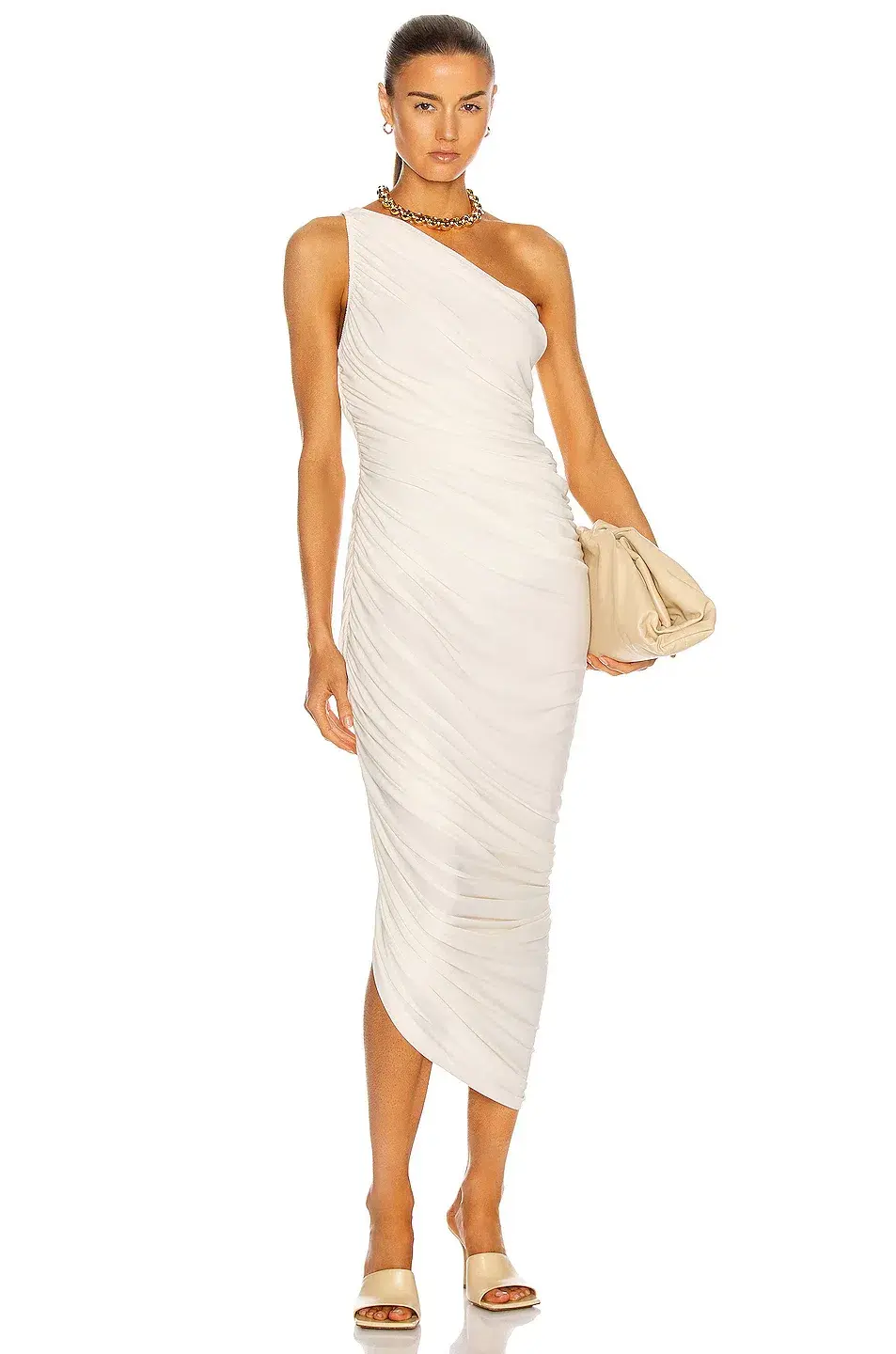 Norma Kamali Diana Gown White Size 10 - Image 1