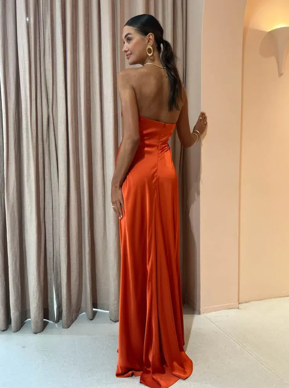 One Fell Swoop Tellus Maxi Dress Orange Size AU 6 - Image 2