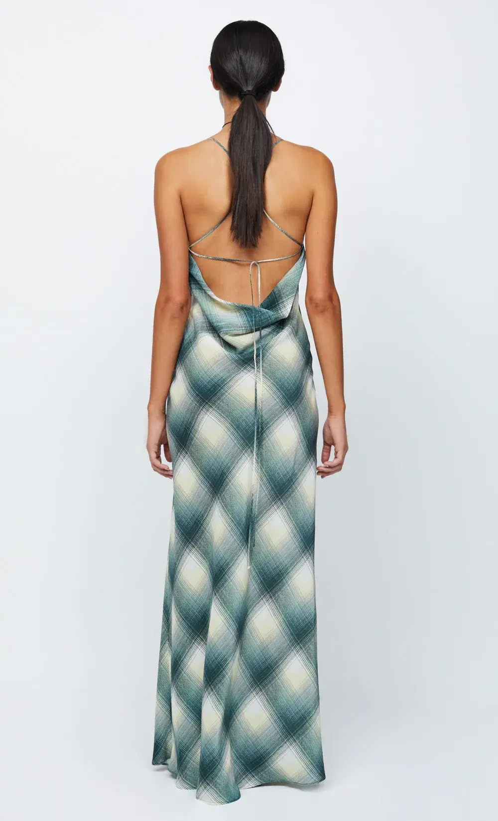 Bec & Bridge Edie Split Maxi Dress Teal Print Size AU 8 - Image 2