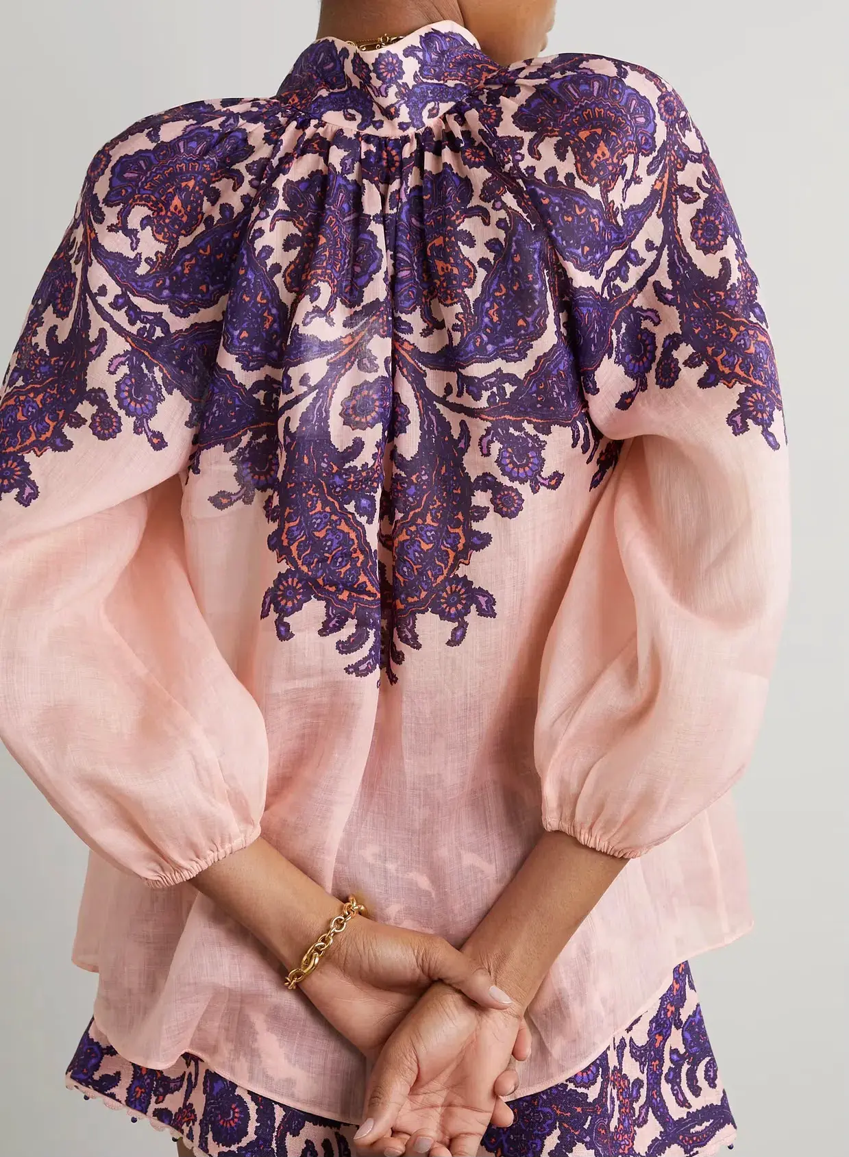 ZIMMERMANN Tiggy Billow Blouse & the Tiggy Frill Hem Midi Skirt (4/AU16) - Image 3