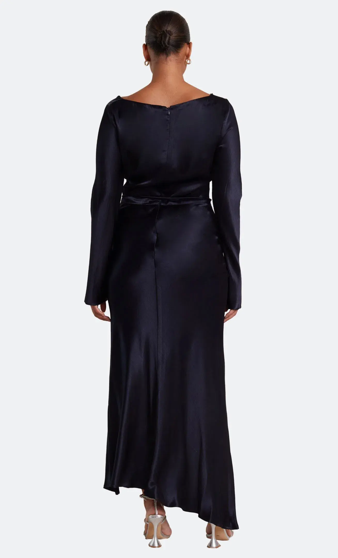Bec & Bridge Moon Dance Long Sleeve Cowl Navy Dress Size 18 - Image 2