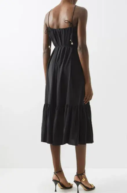 Zimmermann High Tide Halterneck Silk Midi Dress Black Size 2 / Au 12 - Image 3