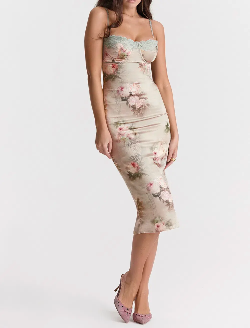 House of CB Venus Midi Dress Floral Size XS / Au 6-8  - Image 1