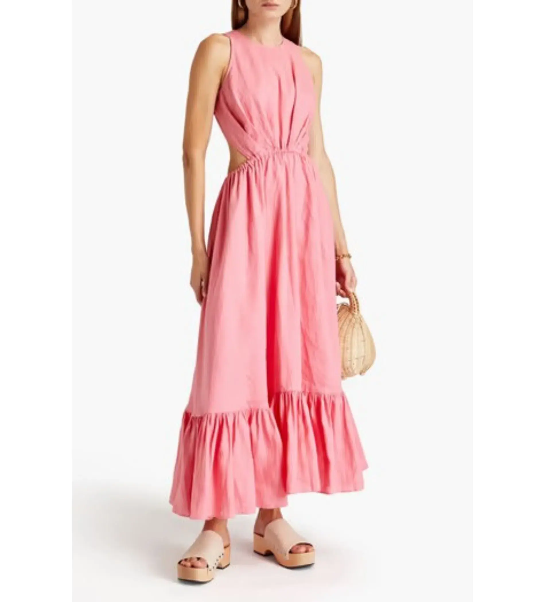Leo Lin Flamingo Cut Out Dress Pink Size 10 - Image 1