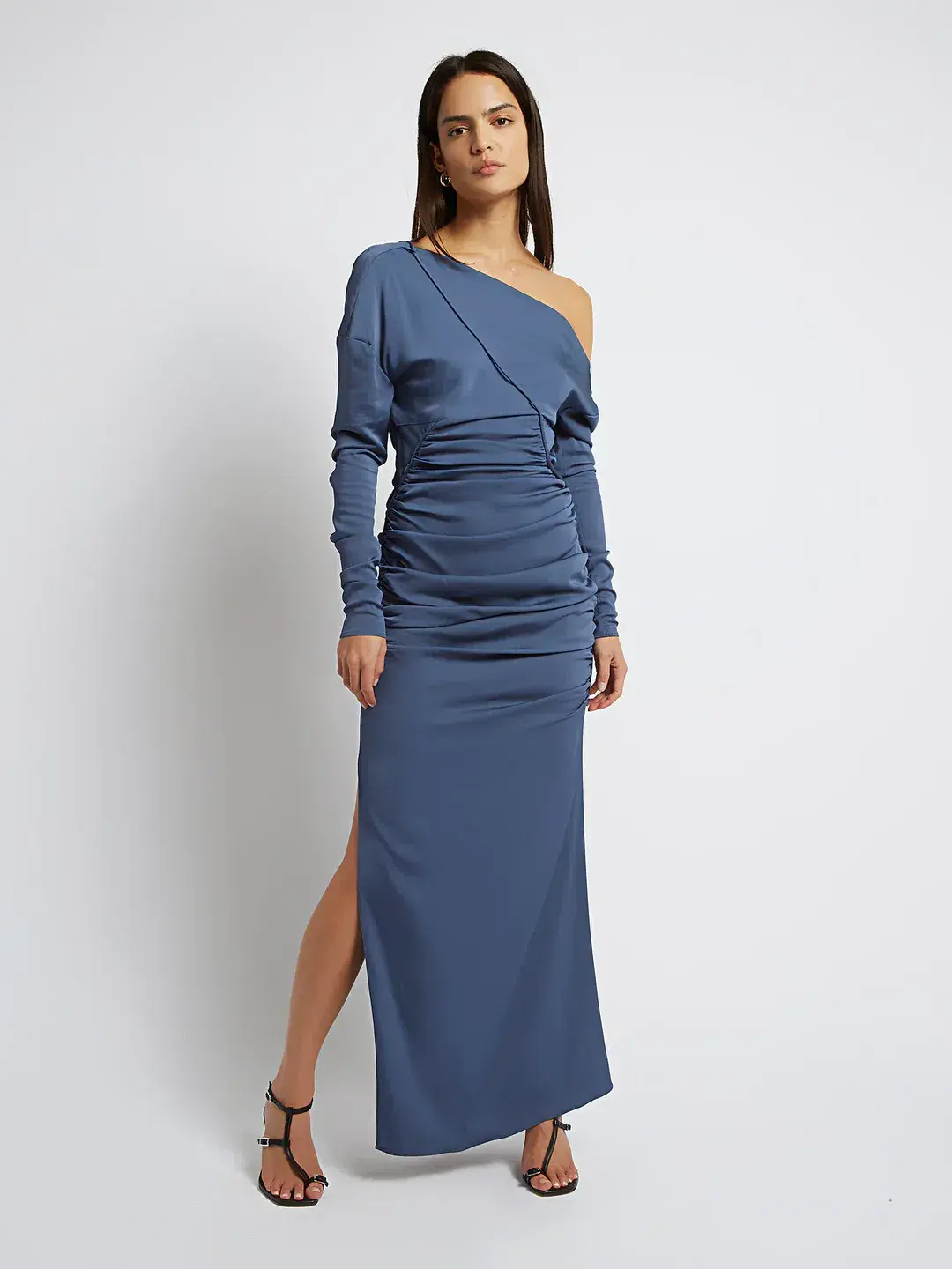 Christopher Esber Multi Gather Column Dress Blue Size 6 / XS - Image 1