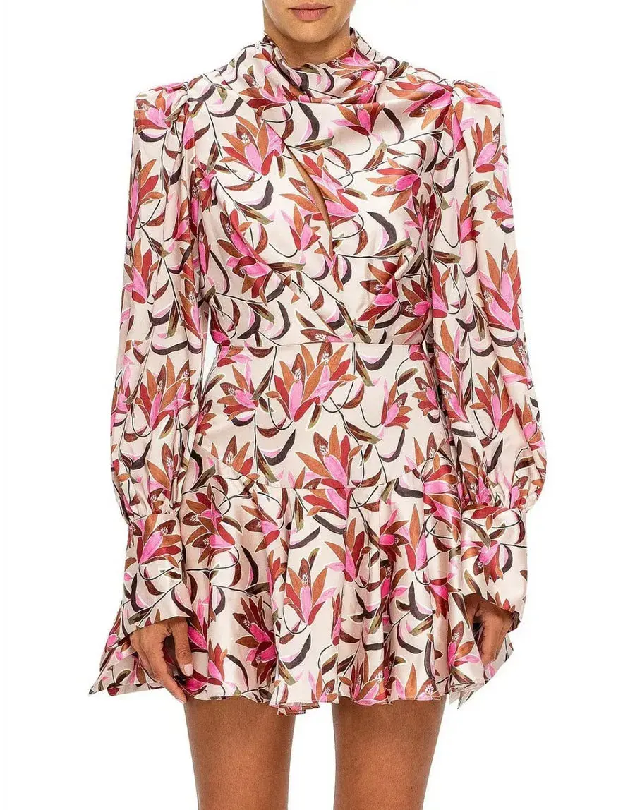 Acler Coleman Mini Dress Print Size 8  - Image 2