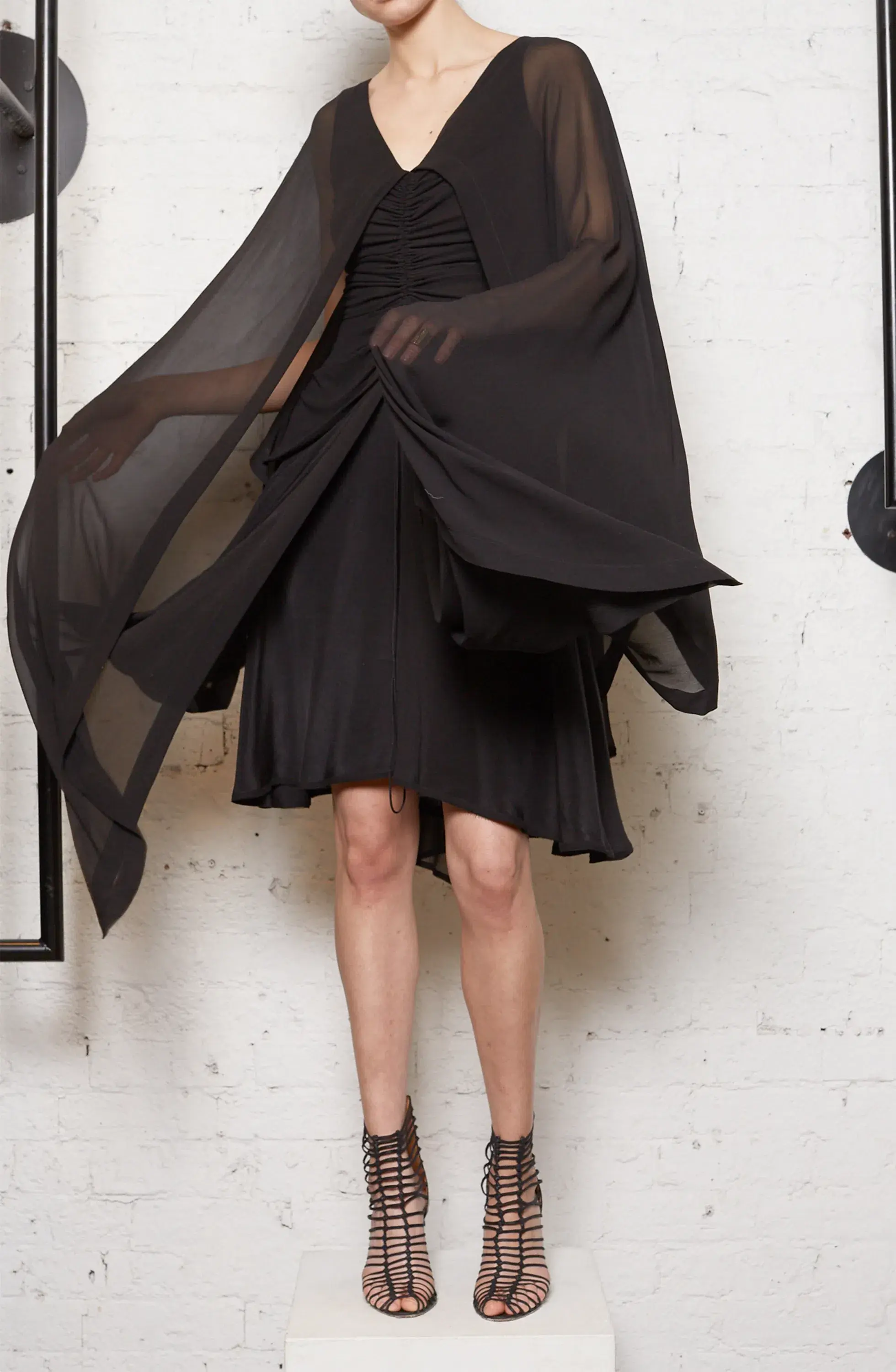 KITX The Fellowship Black Cap Dress Black Size 14 - Image 1