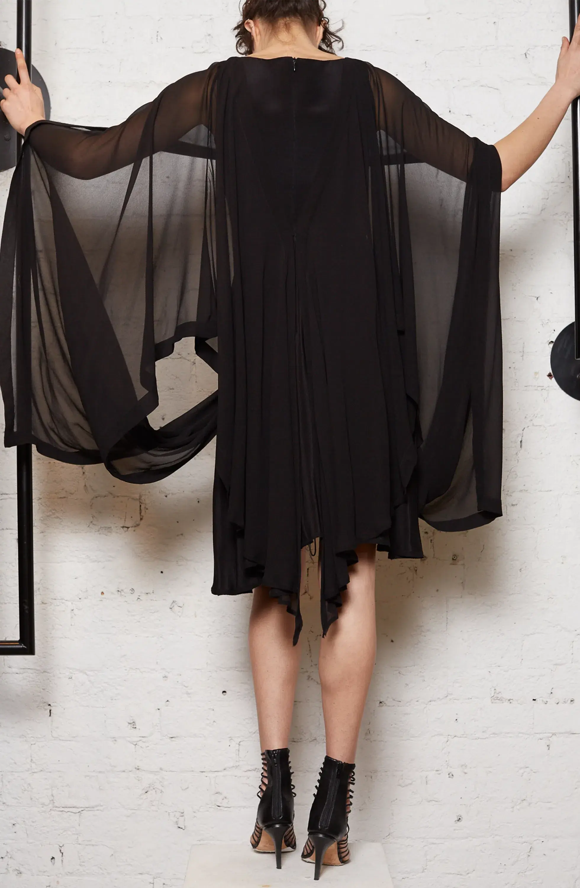 KITX The Fellowship Black Cap Dress Black Size 14 - Image 3