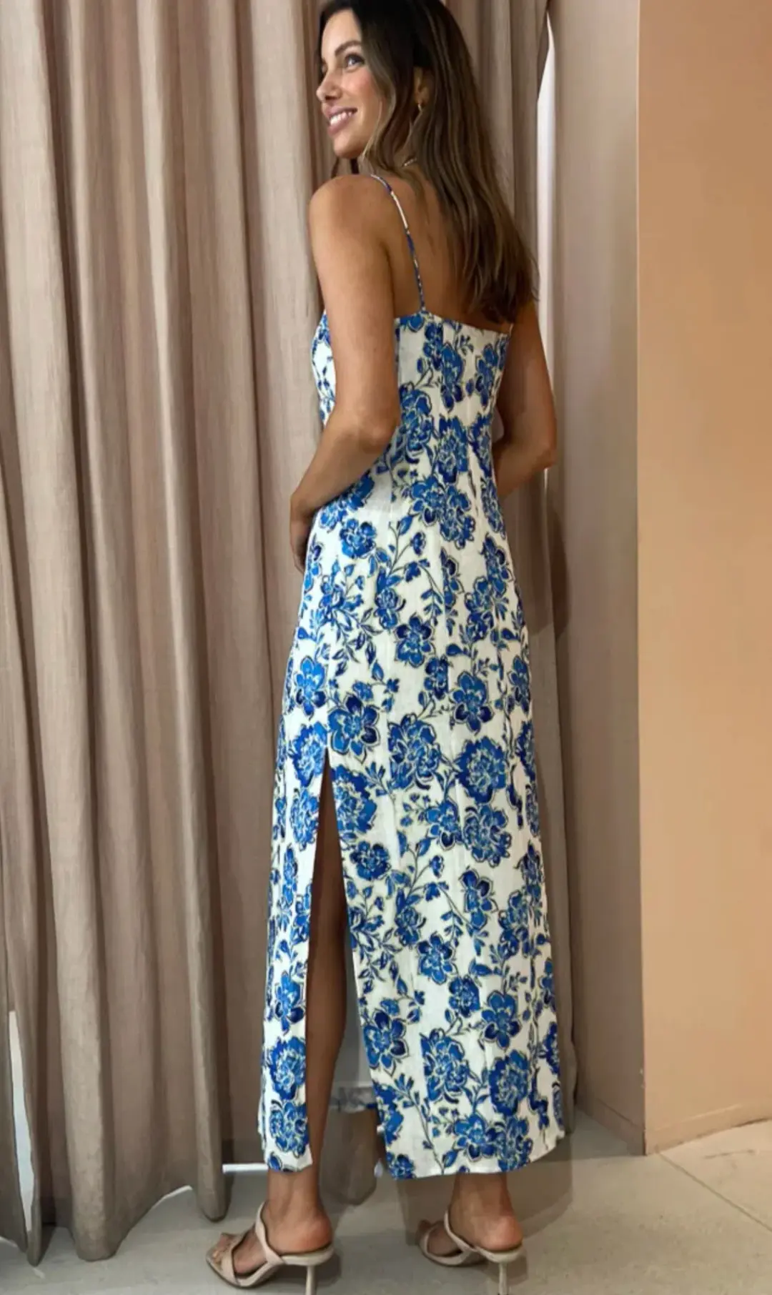 Issy Glimpse Dress In Bluebells Size 12  for rent on The Volte - main image