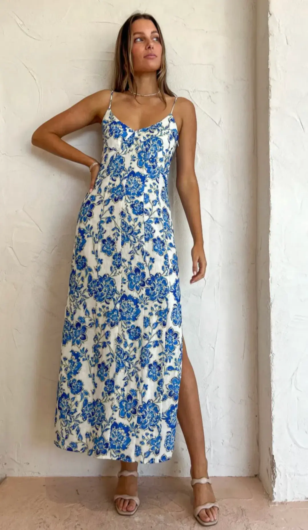 Issy Glimpse Dress In Bluebells Size 12  for rent on The Volte - main image