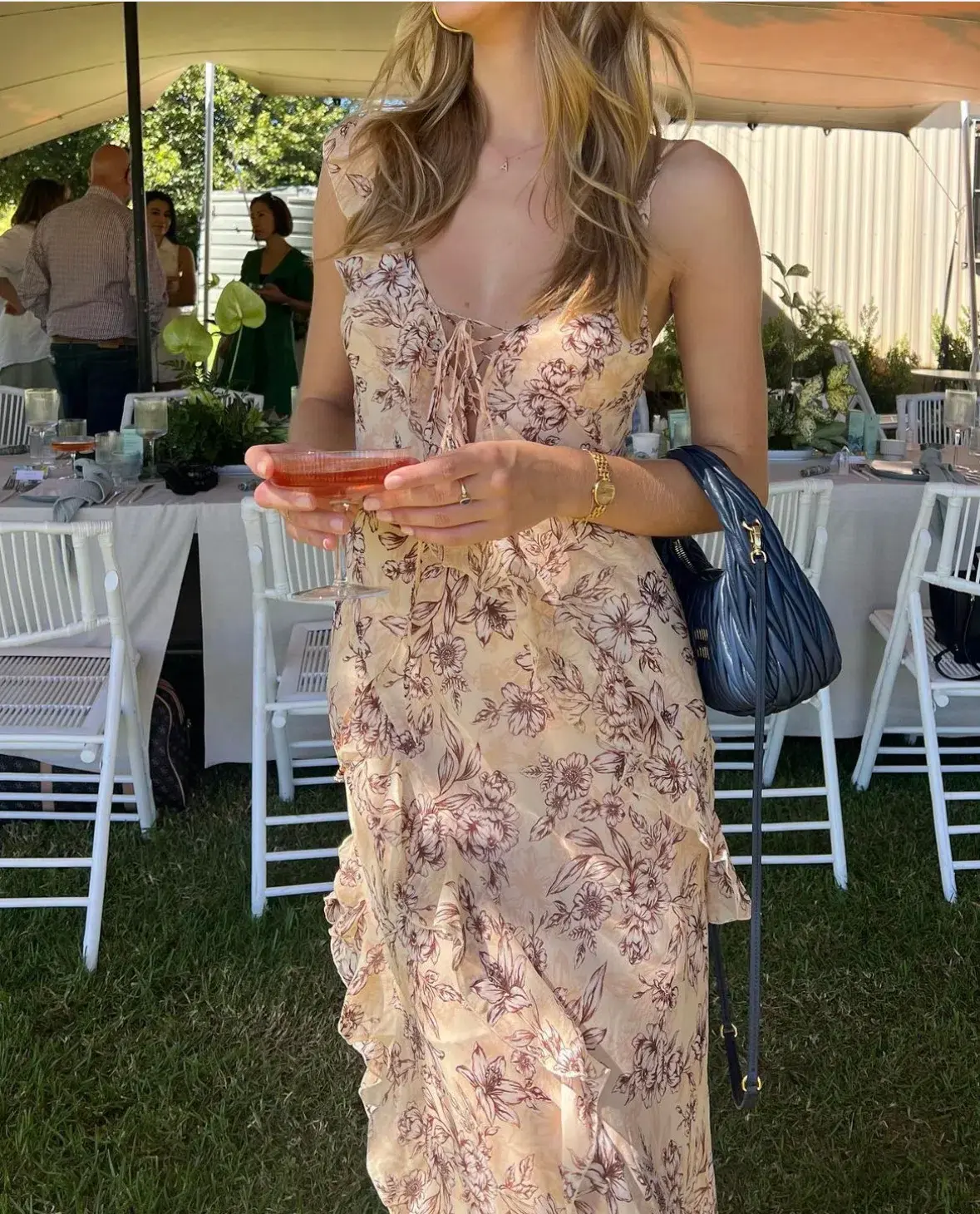 Bec & Bridge Courtney Frill Maxi Dress In Florence Floral Size 8 - Image 4