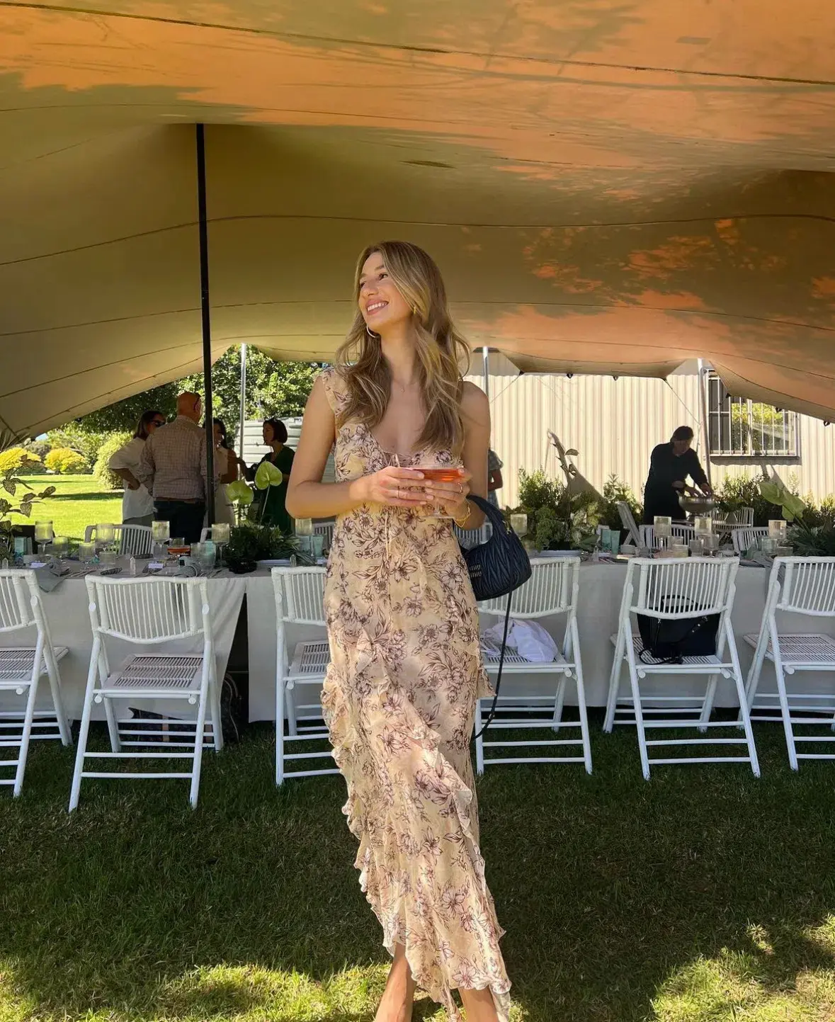 Bec & Bridge Courtney Frill Maxi Dress In Florence Floral Size 8 - Image 3