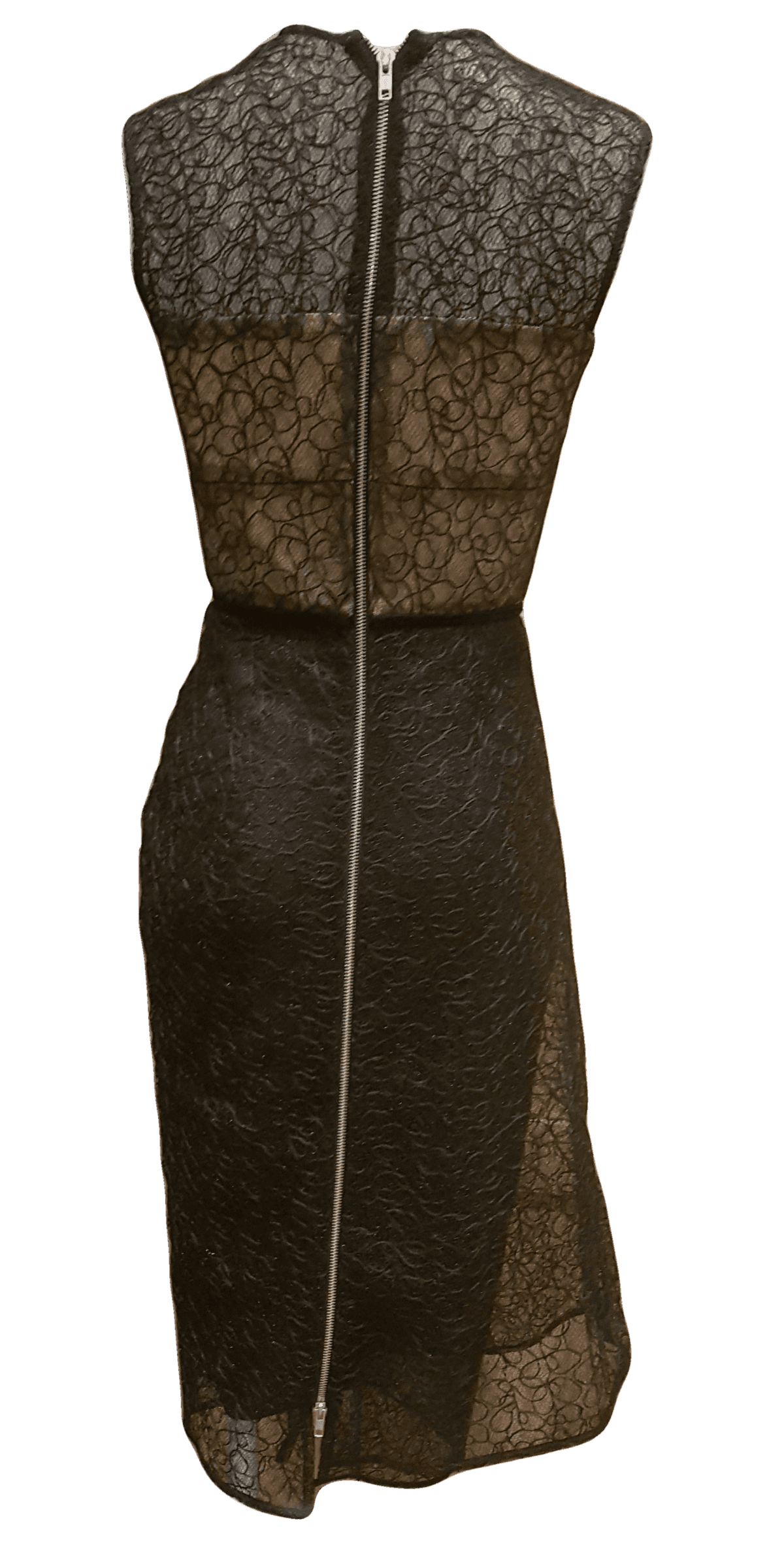 Alex Perry Maven Tulle Lace Pencil Dress Black Size 8 - Image 4