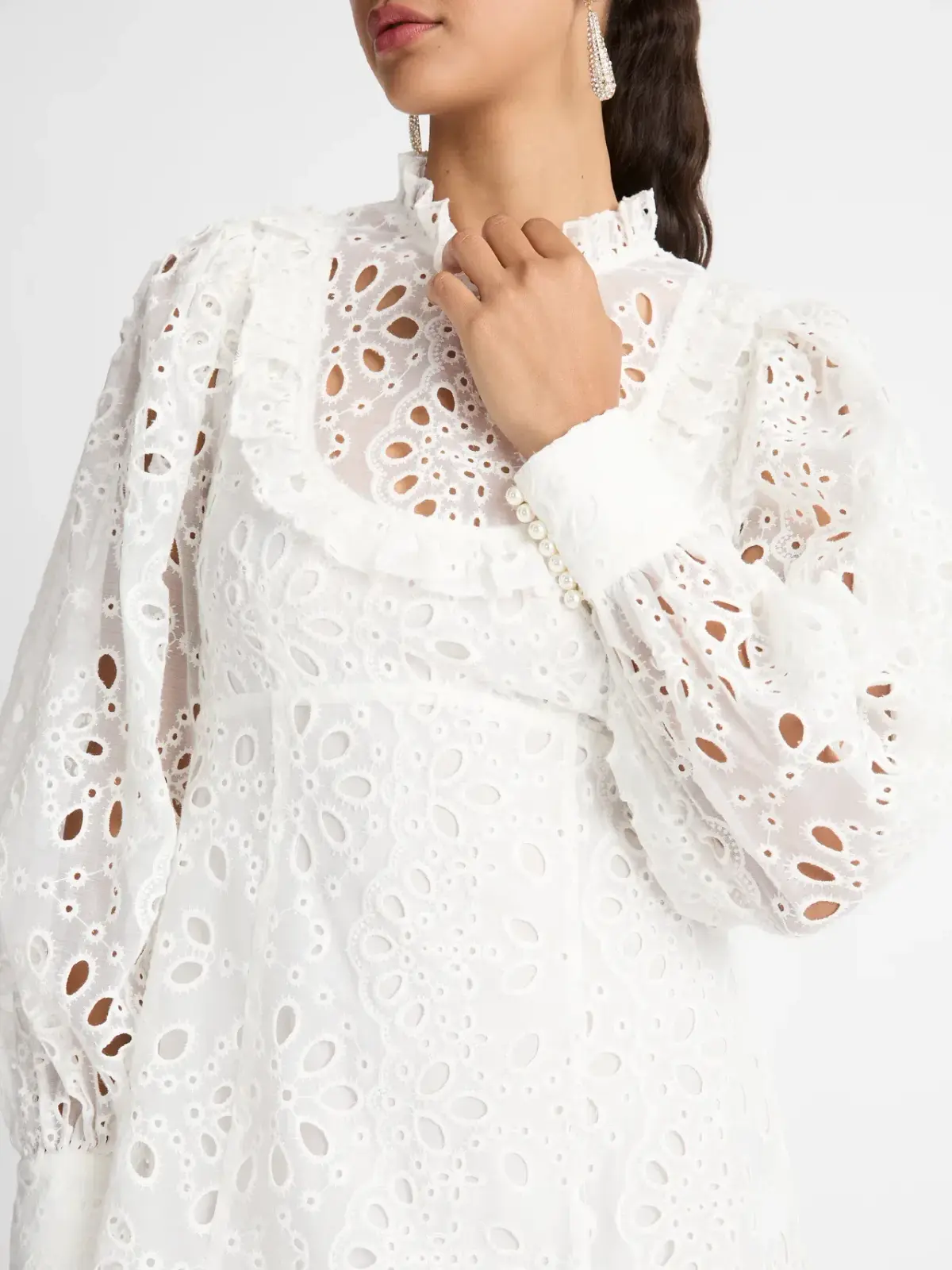 Sheike Sienna Lace Dress White Size AU 14  - Image 3