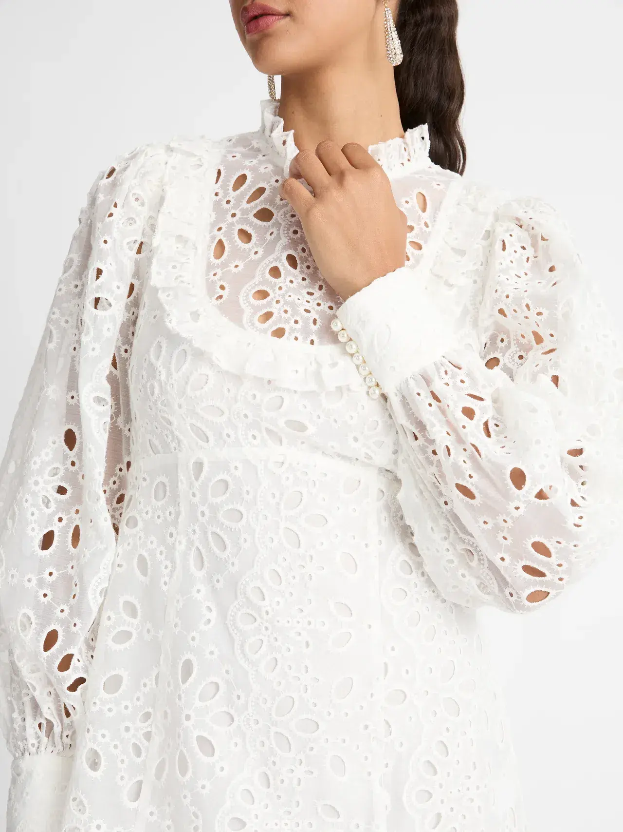 Sheike Sienna Lace Dress White Size AU 14  - Image 3
