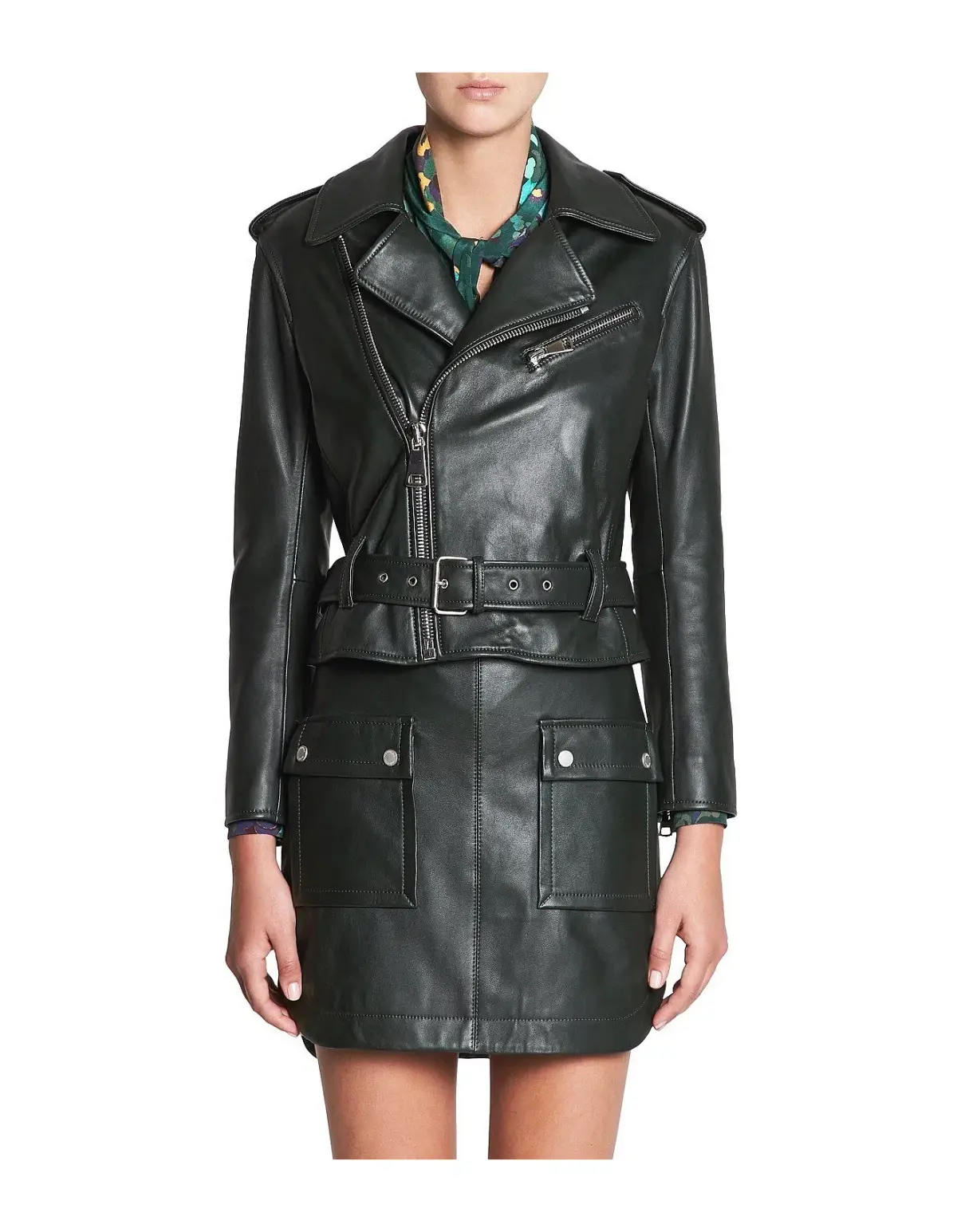 Manning Cartell Open Season Leather Biker Jacket Black Size 12/L - Image 1