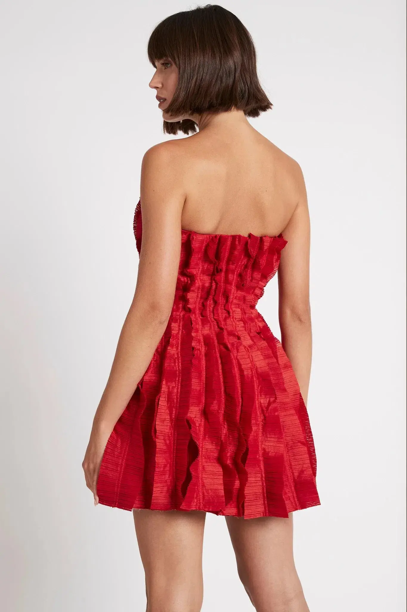 Aje Hybrid Sleeveless Mini Dress Red Size 8 - Image 3