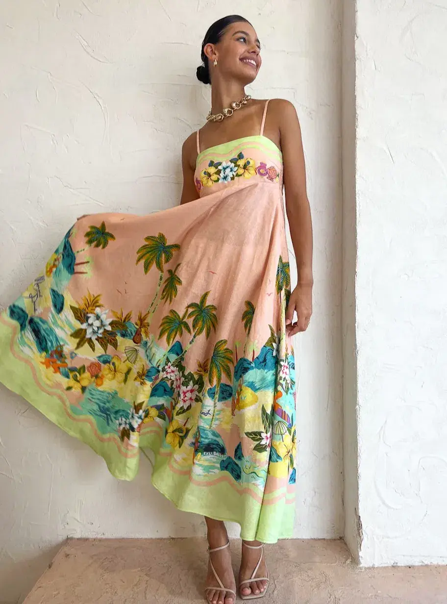 Alemais Mermaid Point Sundress Print Size 8 - Image 5