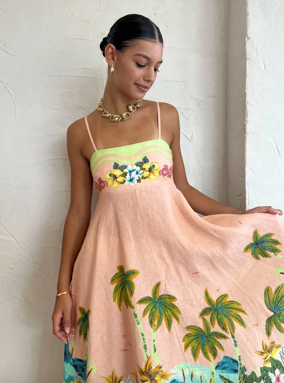 Alemais Mermaid Point Sundress Print Size 8 - Image 4