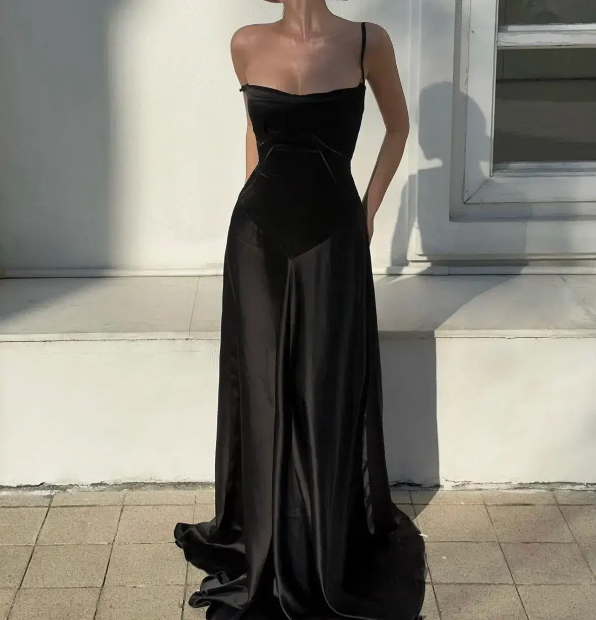 House of CB Anabella Lace Up Corset Maxi Dress in Black Size S /AU 8 - Image 1