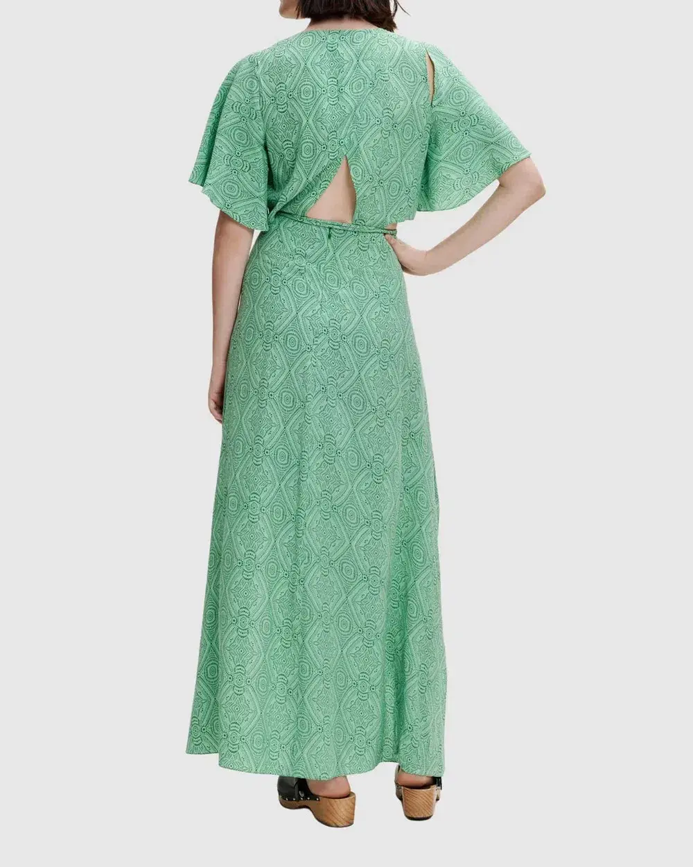 Maje Rimaro Wrap Maxi Dress Green Size 34/Au 6 - Image 2