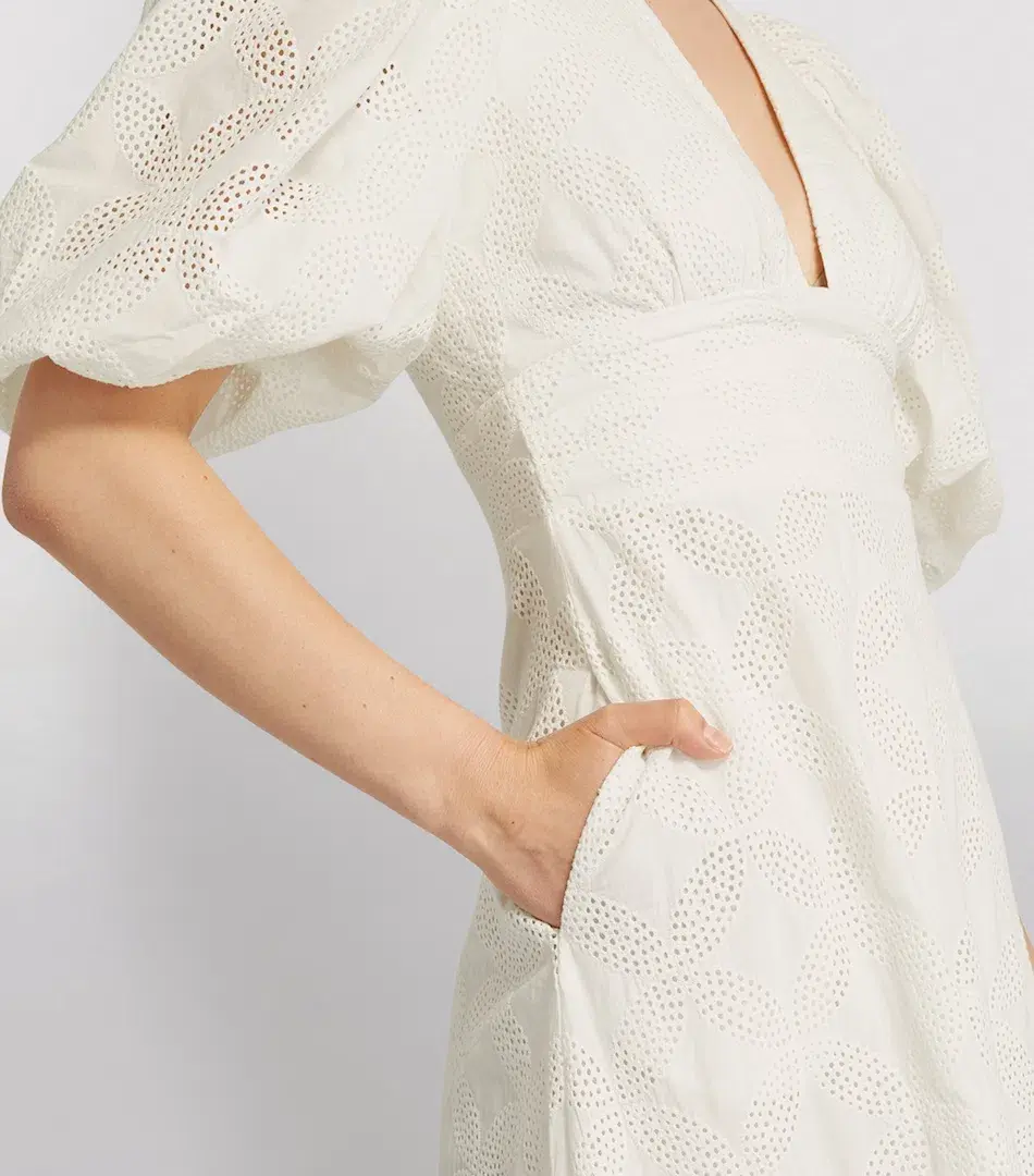Acler Hamilton Midi Dress in Ivory Size 8 - Image 3