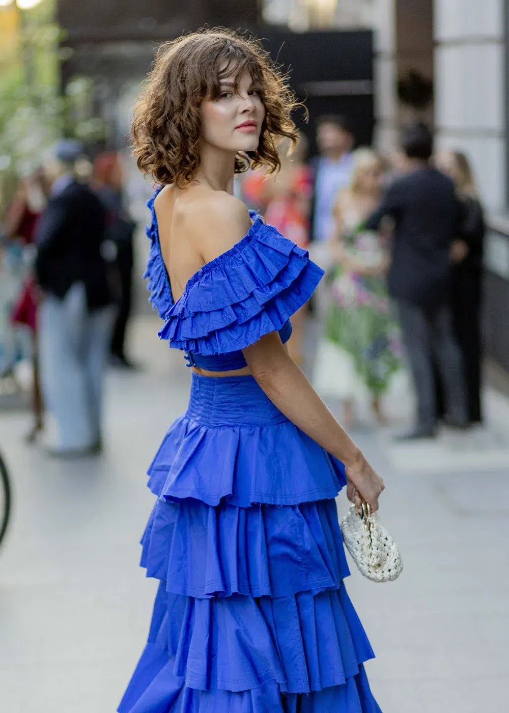 Aje Rhythmic Frill Bodice & Eleni Maxi Skirt Set Marine Blue Size 12 / L - Image 6