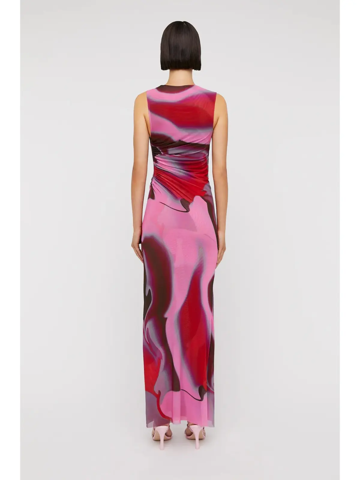 Scanlan Theodore Italian Watercolour Dress Raspberry Size 6 / XS - Image 3