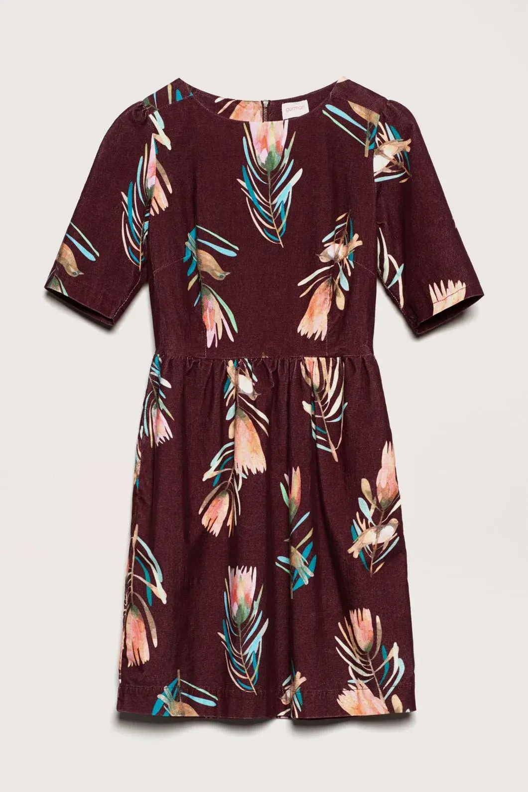 Gorman X Dana Kinter Sugarbush Cord Mini Dress Floral Size 10 for rent on The Volte - main image