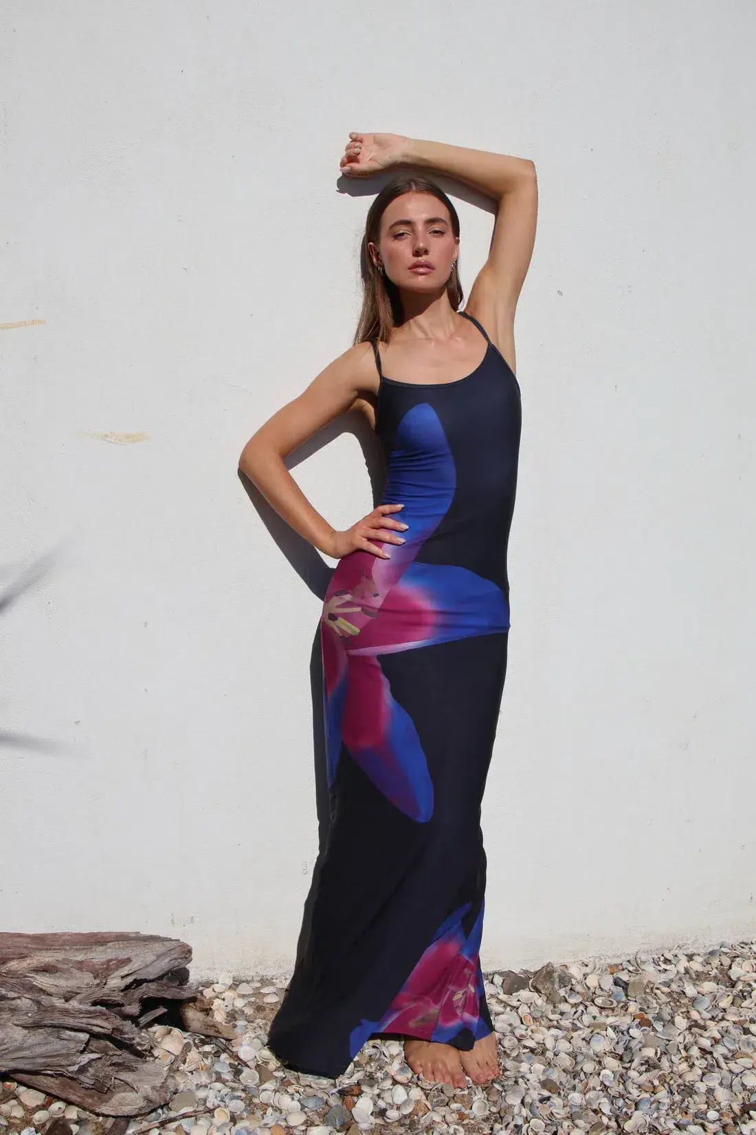 With Harper Lu Midnight Lily Floral Slip Dress Size 8 - Image 3