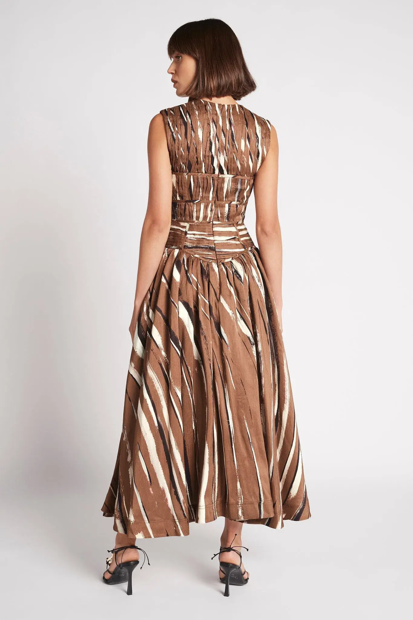 Aje Gabrielle Midi Dress Brown Size 6 / XS - Image 3