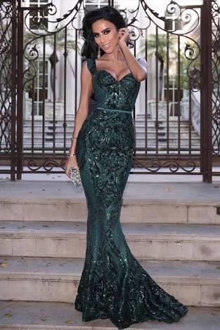 Elle Zeitoune HARRIS EMERALD GREEN GOWN - Image 2