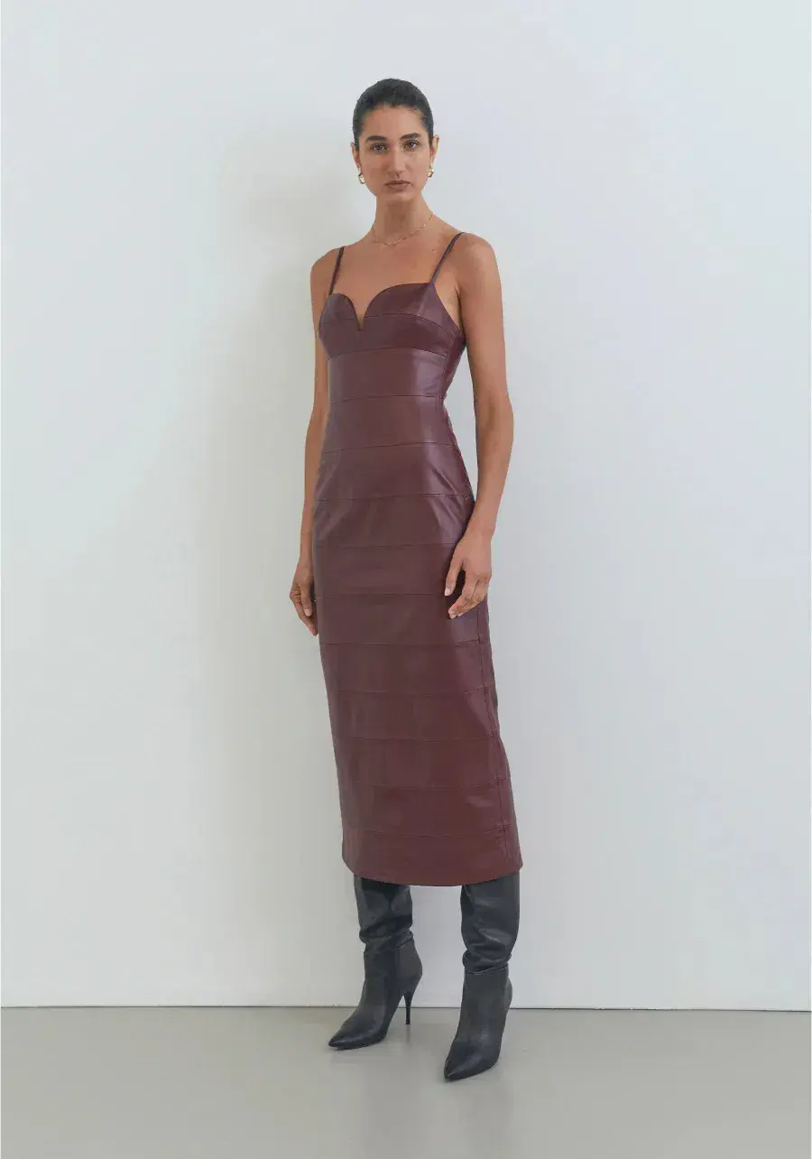 Viktoria And Woods Espionage Midi Burgundy Size AU 6 - Image 1