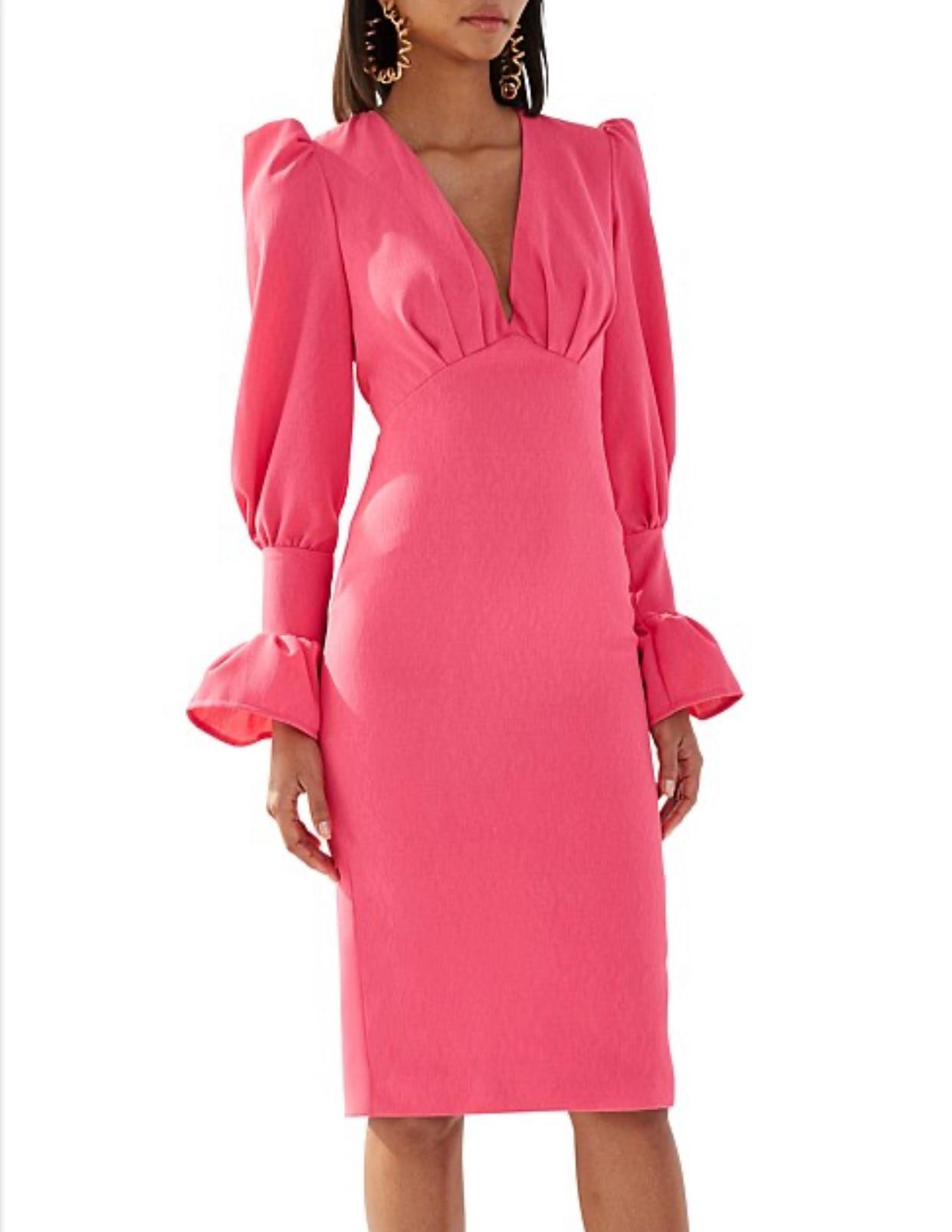 HOT PINK TIE-BACK TULIP SLEEVE BY JOHNNY - Image 3