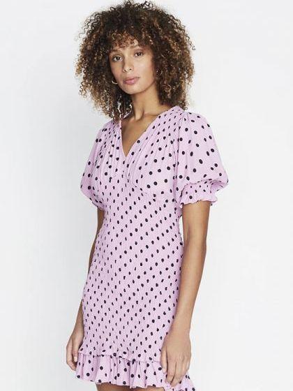 Faithful the Brand Margherita mini dress sylve dot lilac size 8 - Image 1