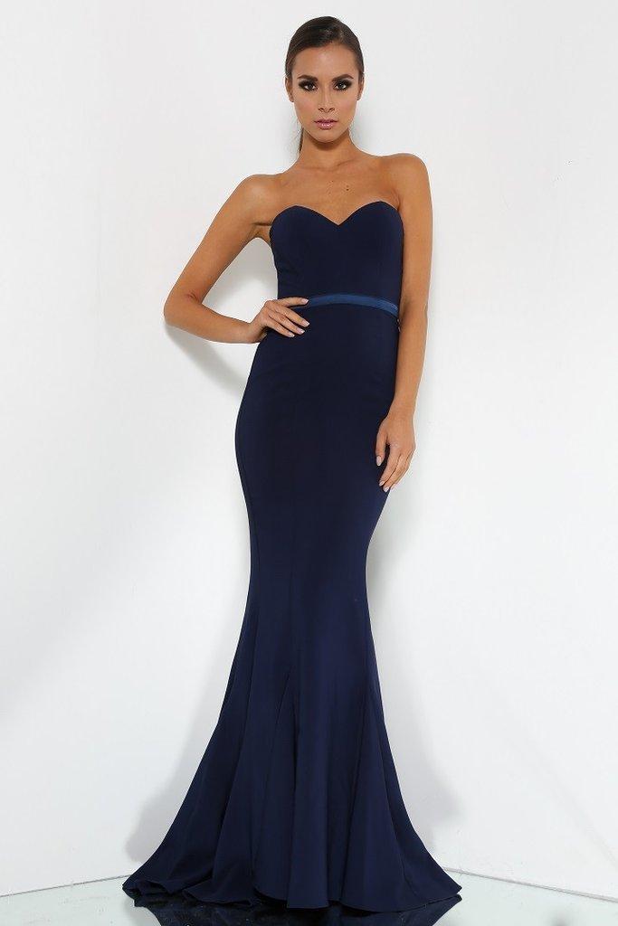 Elle Zeitoune Arianna Gown Navy Size 6 - Image 1
