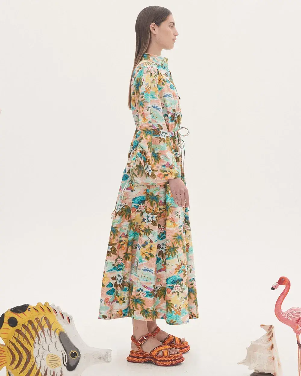 Alemais Mermaid Point Midi Dress Multi-colored Size AU 10 - Image 4