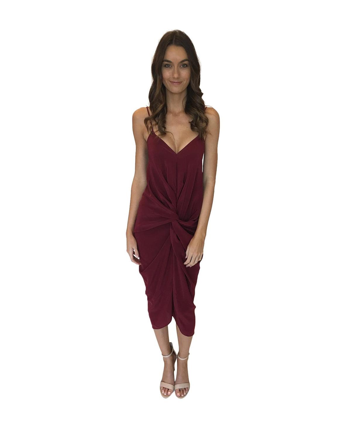 One Fell Swoop Elana Slip Dress Short Burgandy - Image 1