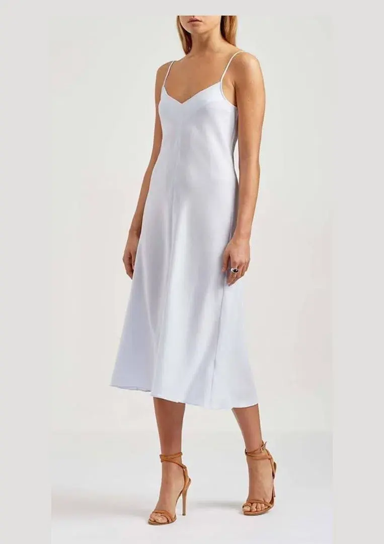 Scanlan and Theodore Silk Slip Dress Powder Blue Size 10 - Image 1
