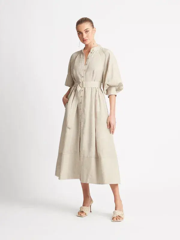 Sheike Piper Dress Beige Size 6 - Image 2