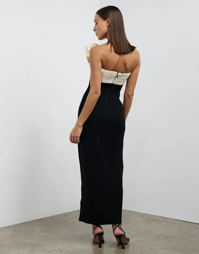 Rachel Gilbert Lavina Midi Dress Black White Size 4 / AU 14 - Image 2