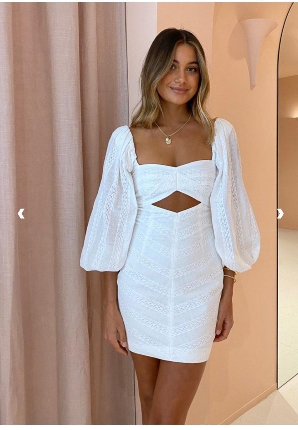 Bec & Bridge Romantique Mini Dress White Size 10 - Image 2