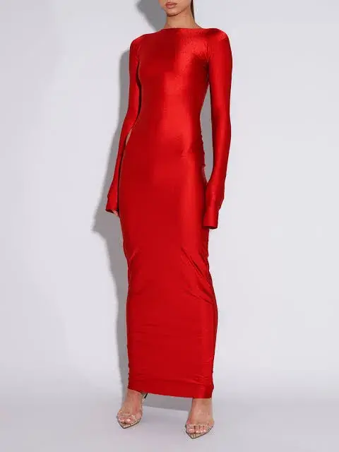 Effie Kats Meika Gown Cherry Red Size AU 10 - Image 1