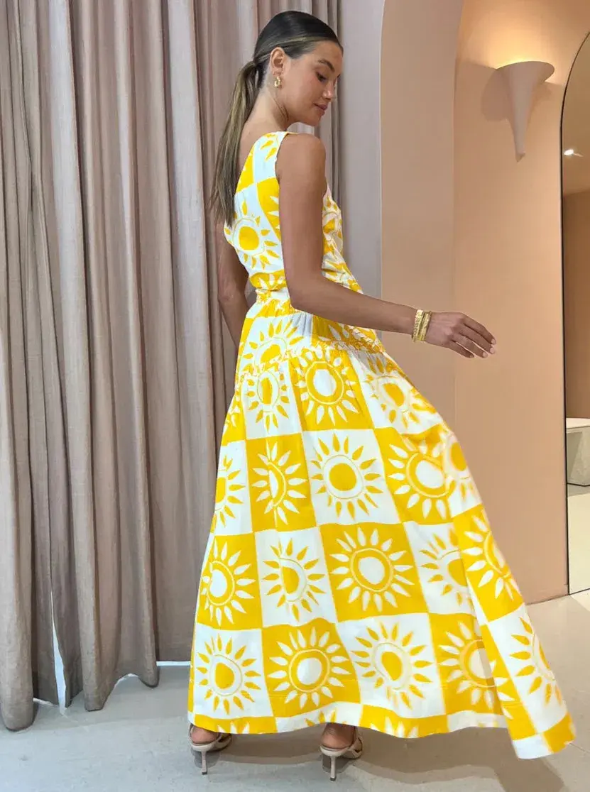 By Nicola Goldie One Shoulder Yellow Size AU 6  - Image 3