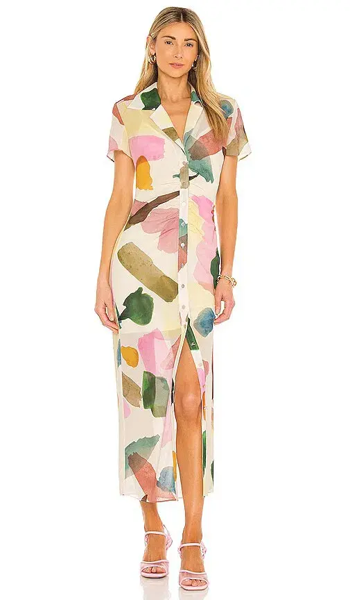 Song of Style Holland Midi Dress Multi Size 6  - Image 1