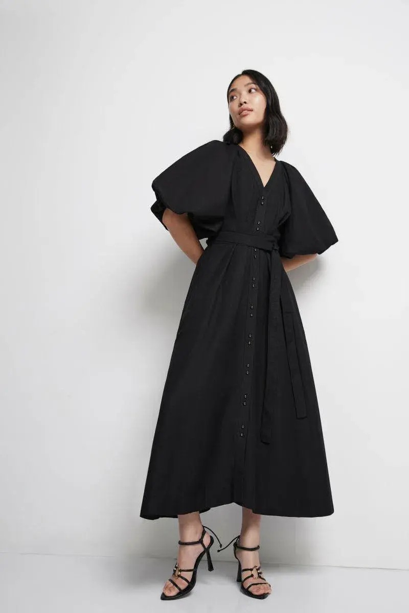 Aje Evermore Midi Dress Dress Black Size 14 - Image 1