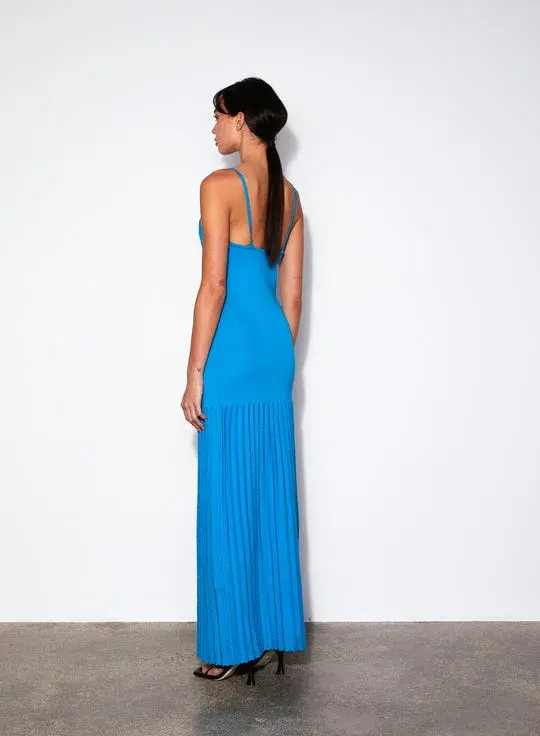 Wynn Hamlyn Accordion Slip Dress Blue Size XS/AU 6 - Image 2