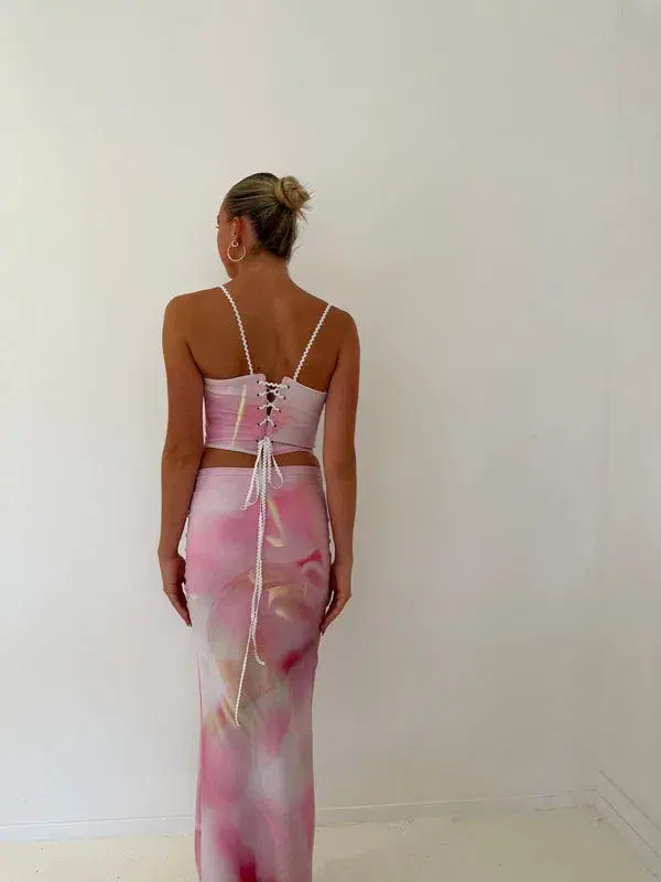 Hntr The Label Lillie Gown Pink Size 6 - Image 2